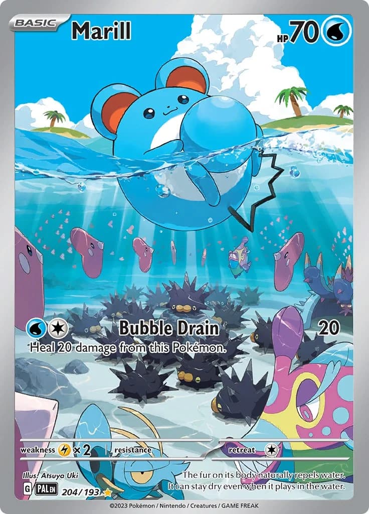 Marill Paldea Evolved 204 Pokémon card