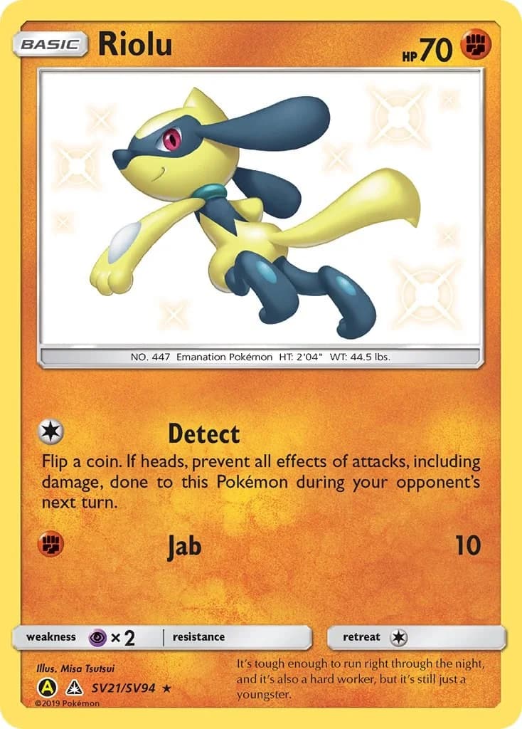 Riolu Hidden Fates SV21 Pokémon card