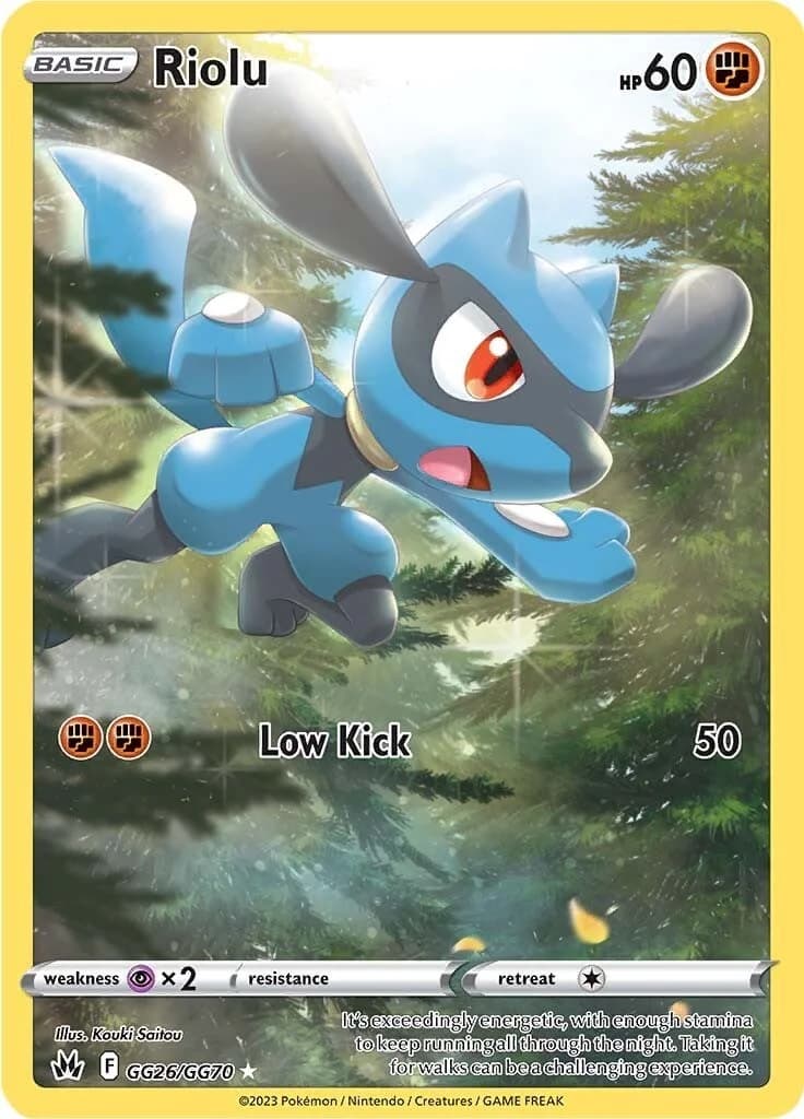 Riolu Crown Zenith GG26 Pokémon card