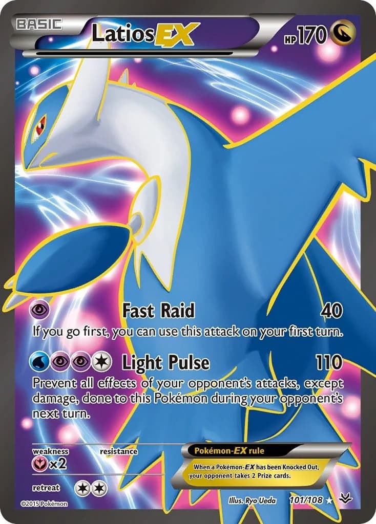 Latios EX Roaring Skies 101 Pokémon card