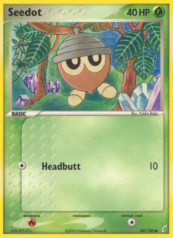 Seedot [Reverse Holo] Crystal Guardians 60 Pokémon card