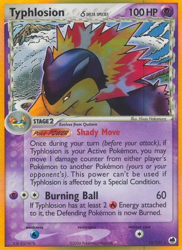 Typhlosion [Holo] Dragon Frontiers 12 Pokémon card