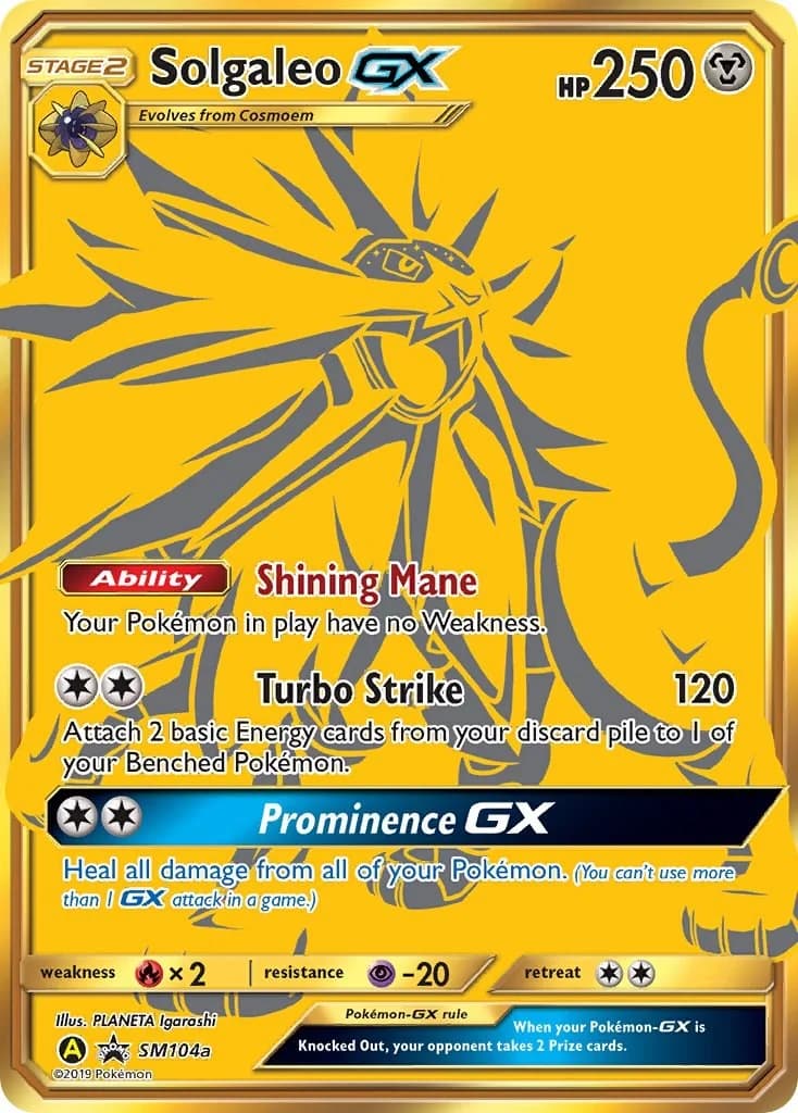 Solgaleo GX Promo SM104a Pokémon card