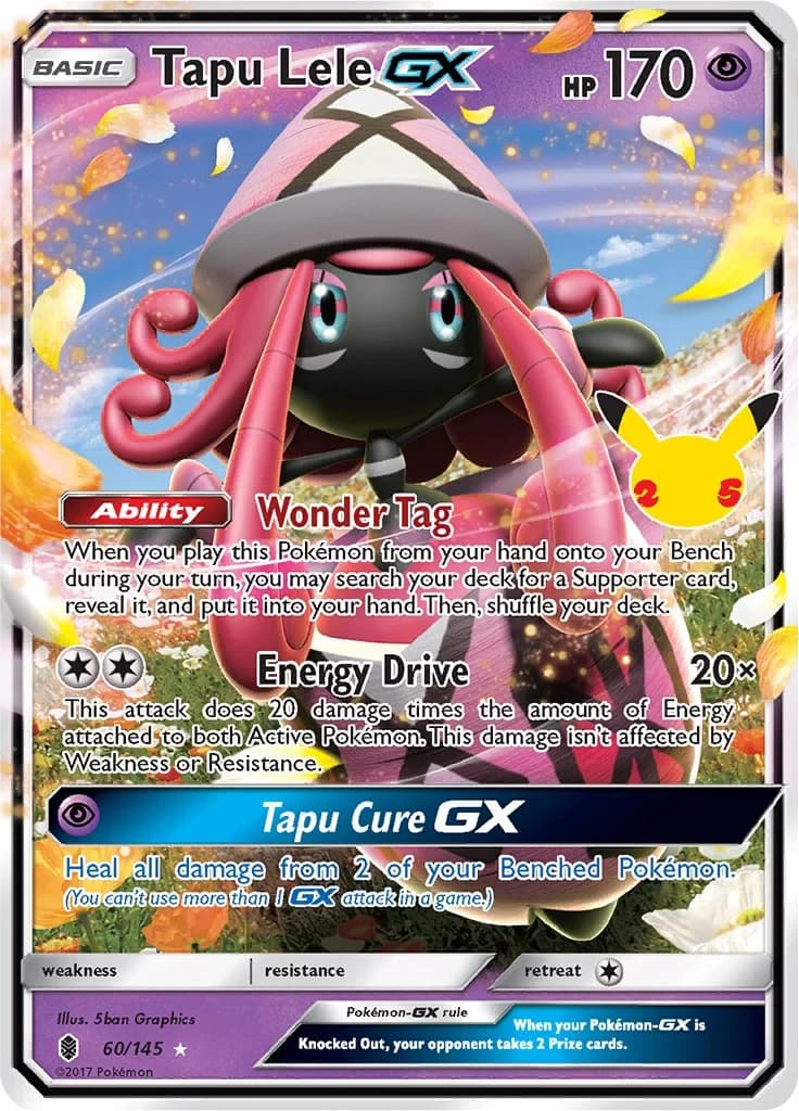 Tapu Lele GX Celebrations 60 Pokémon card