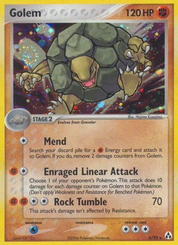 Golem Legend Maker 6 Pokémon card
