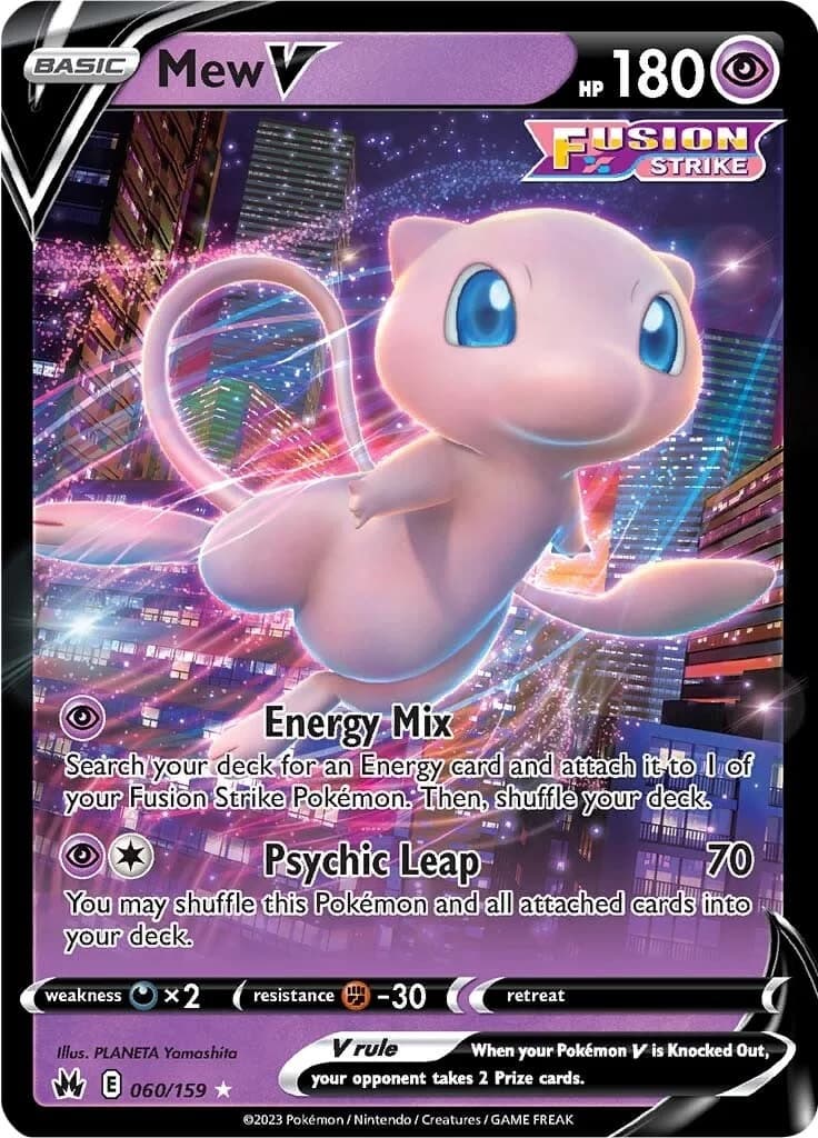 Mew V Crown Zenith 60 Pokémon card