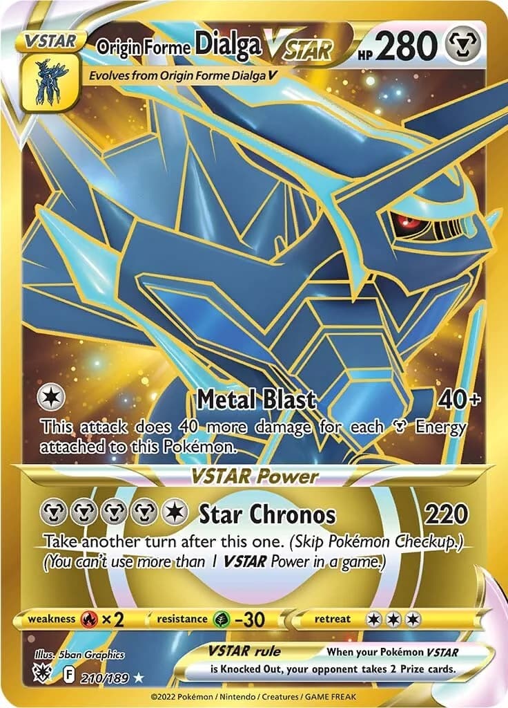 Origin Forme Dialga VSTAR Astral Radiance 210 Pokémon card
