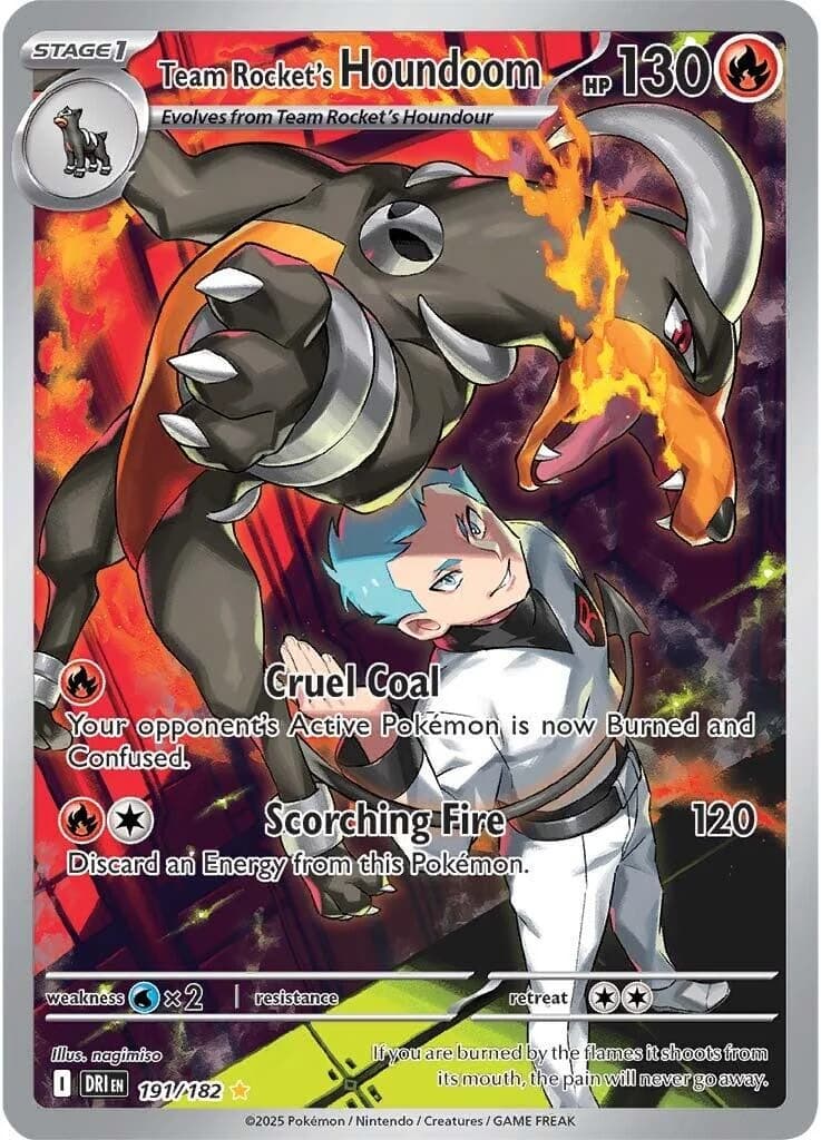 Team Rocket's Houndoom Destined Rivals 191 Pokémon card