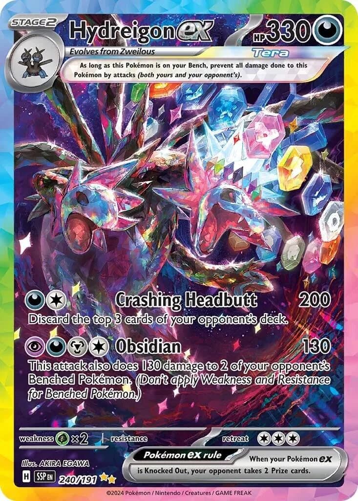Hydreigon ex Surging Sparks 240 Pokémon card