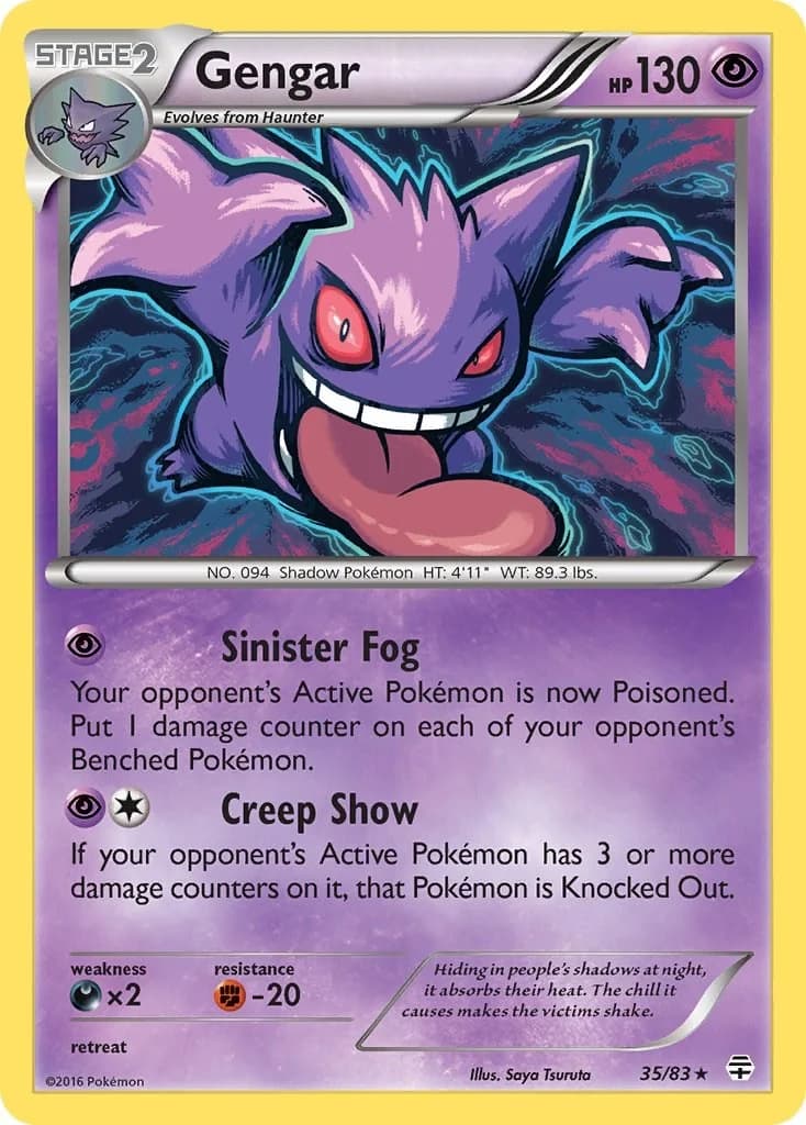 Gengar Generations 35 Pokémon card