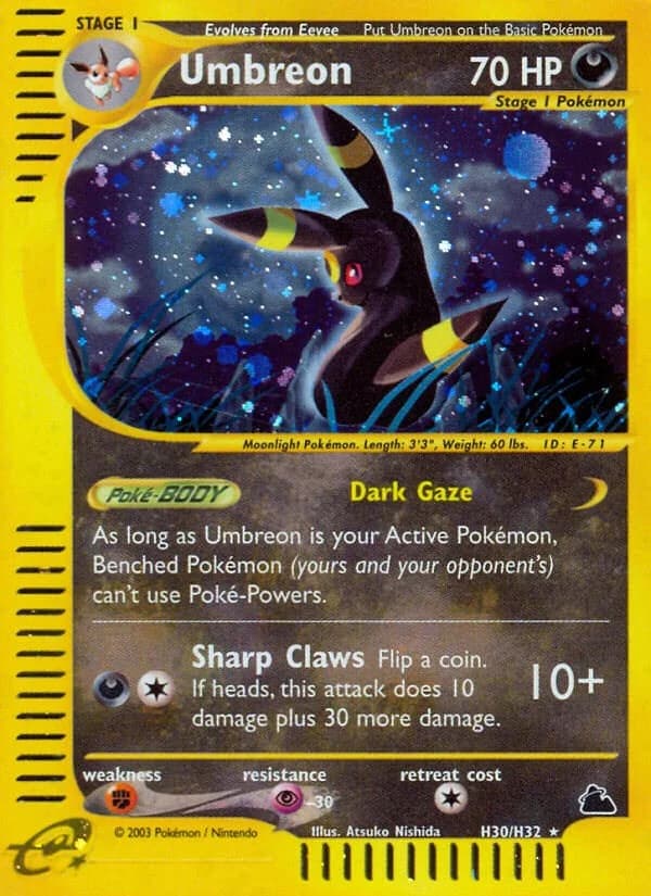 Umbreon Skyridge H30 Pokémon card