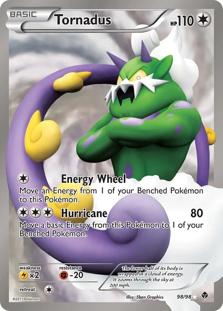 Tornadus Emerging Powers 98 Pokémon card