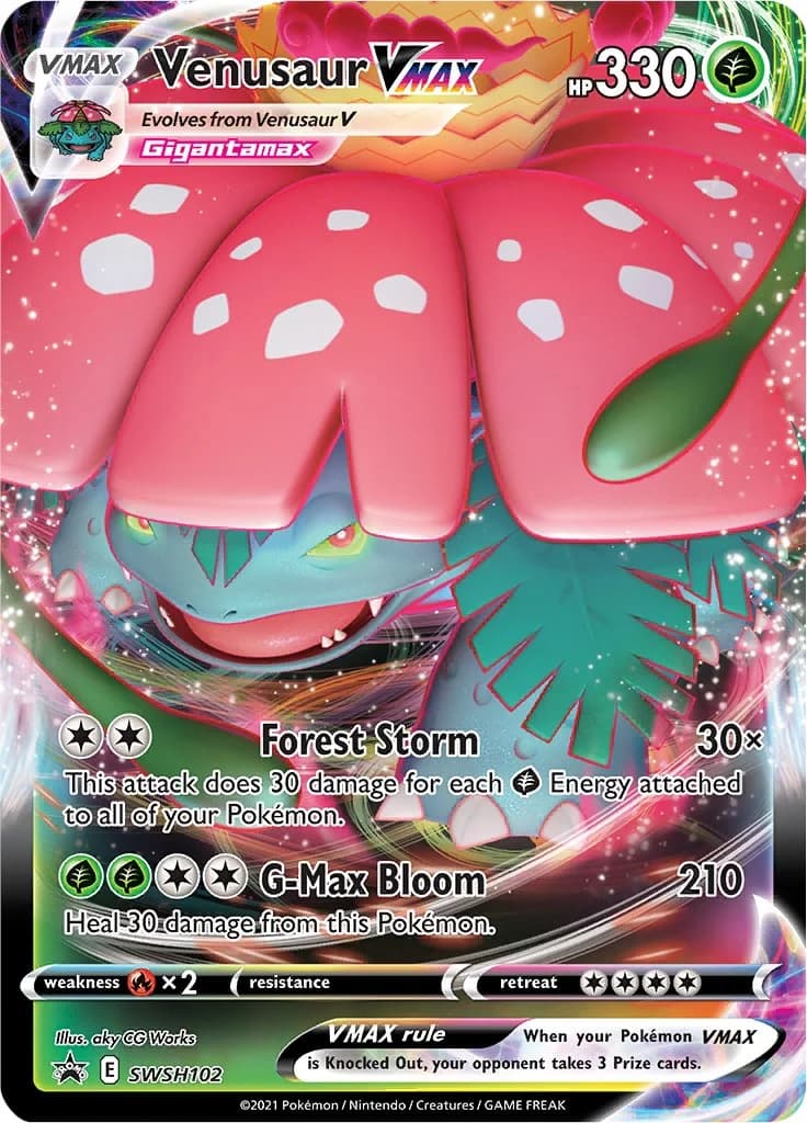 Venusaur VMAX Promo SWSH102 Pokémon card