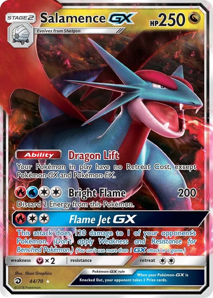Salamence GX Dragon Majesty 44 Pokémon card