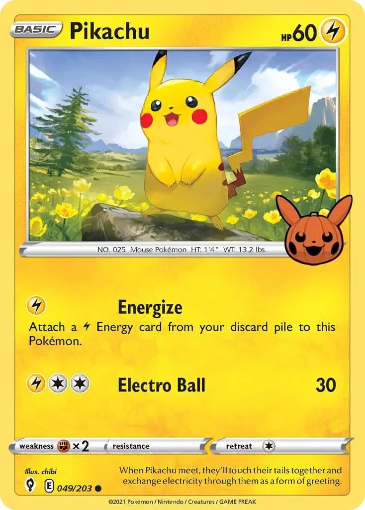 Pikachu Trick or Trade 2022 49 Pokémon card