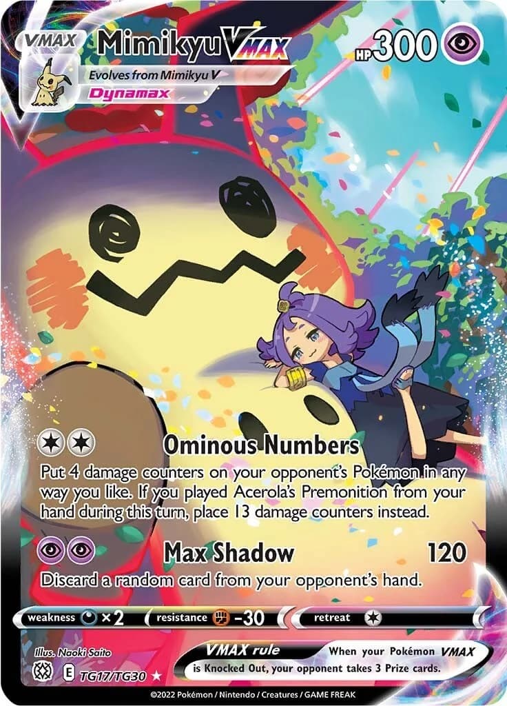 Mimikyu VMAX Brilliant Stars TG17 Pokémon card