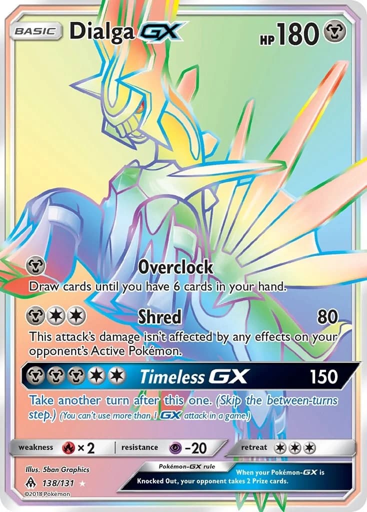 Dialga GX Forbidden Light 138 Pokémon card