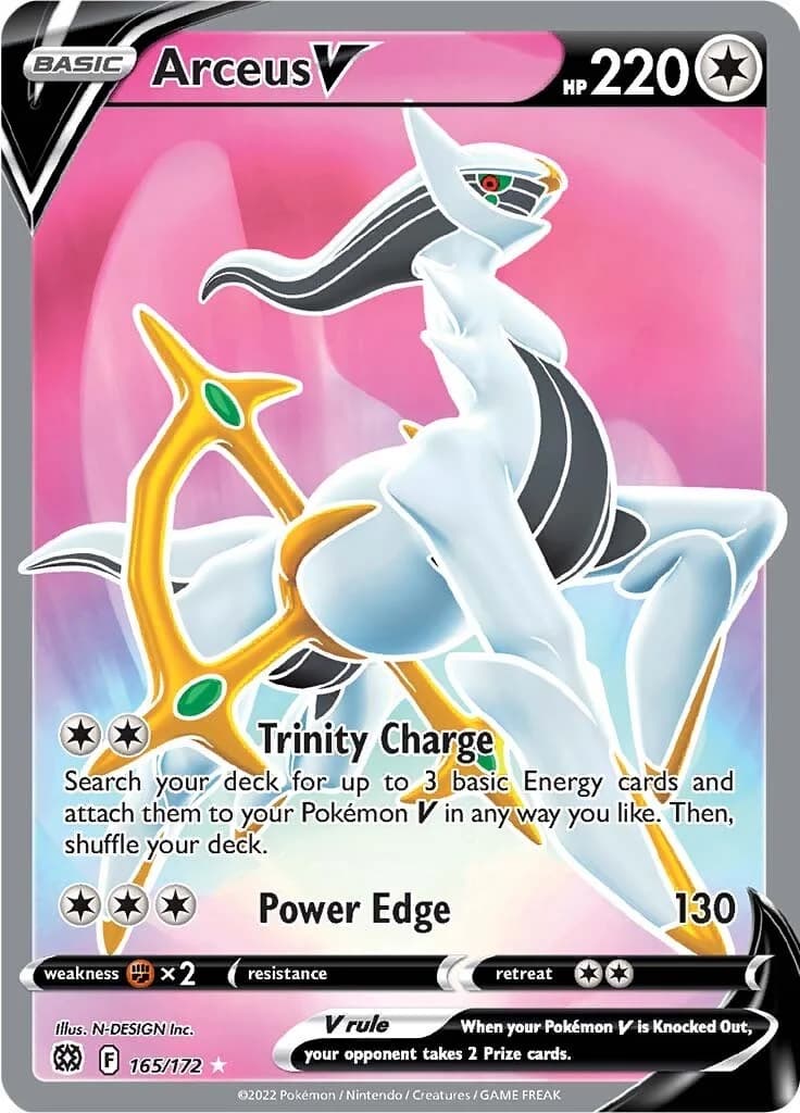 Arceus V Brilliant Stars 165 Pokémon card