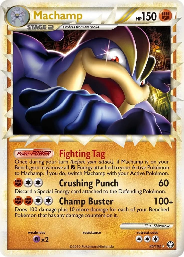 Machamp Triumphant 95 Pokémon card
