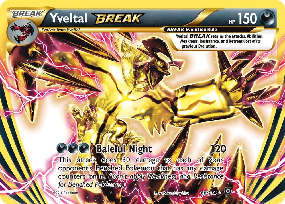 Yveltal BREAK Steam Siege 66 Pokémon card