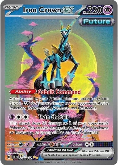 Iron Crown ex Temporal Forces 206 Pokémon card