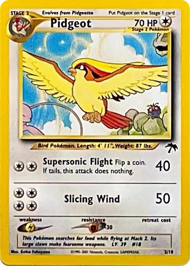 Pidgeot Southern Islands 2 Pokémon card
