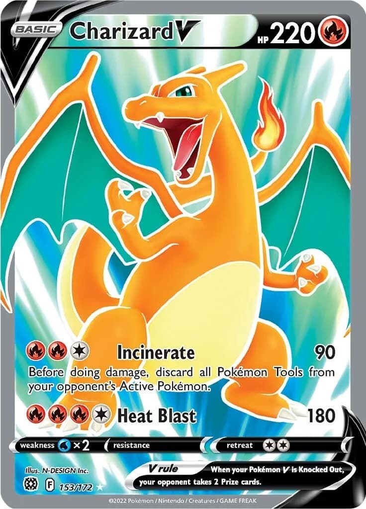 Charizard V Brilliant Stars 153 Pokémon card