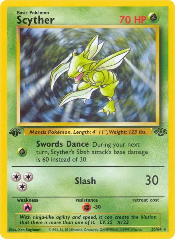 Scyther [1st Edition] Jungle 26 Pokémon card