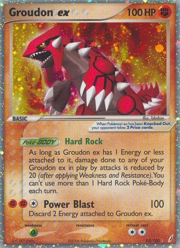 Groudon EX Crystal Guardians 93 Pokémon card