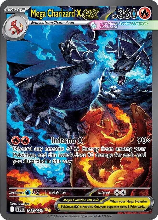 Mega Charizard X ex Phantasmal Flames 125 Pokémon card