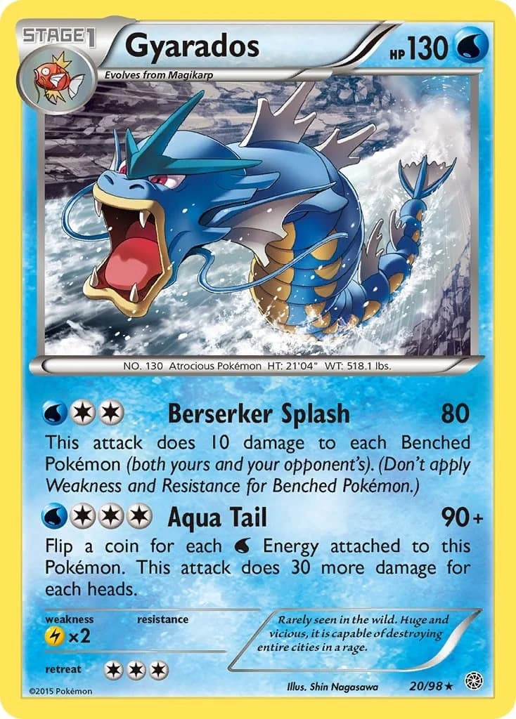 Gyarados [Reverse Holo] Ancient Origins 20 Pokémon card