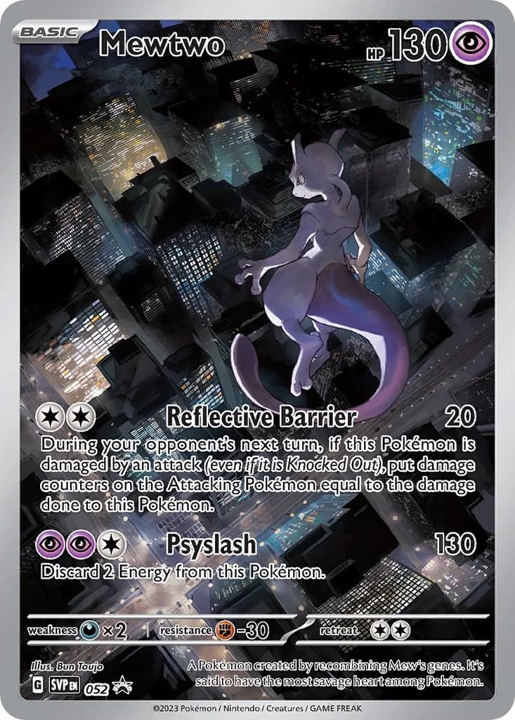 Mewtwo Promo 52 Pokémon card