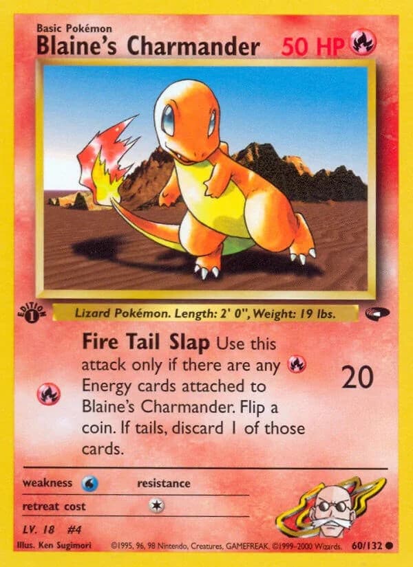 Blaine's Charmander [1st Edition] Gym Challenge 60 Pokémon card