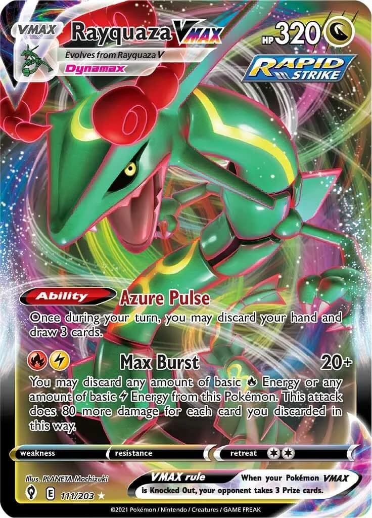 Rayquaza VMAX Evolving Skies 111 Pokémon card