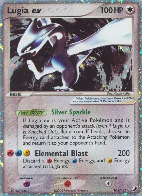 Lugia EX Unseen Forces 105 Pokémon card