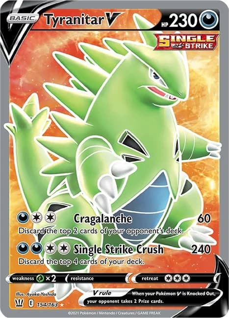 Tyranitar V Battle Styles 154 Pokémon card
