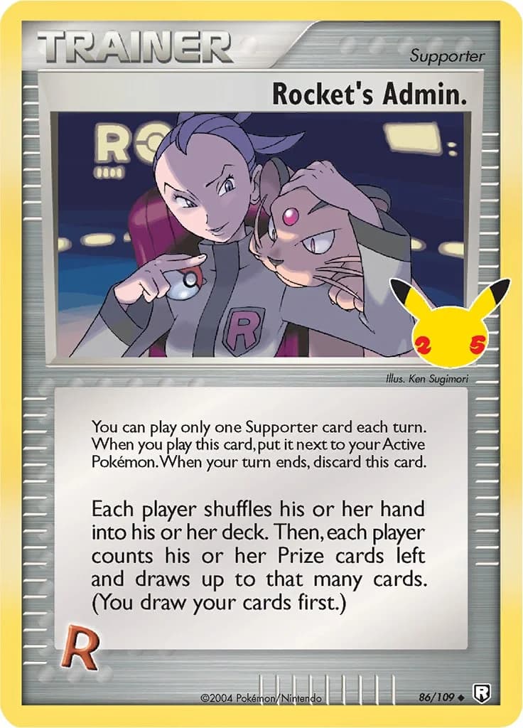 Rocket's Admin. Celebrations 86 Pokémon card