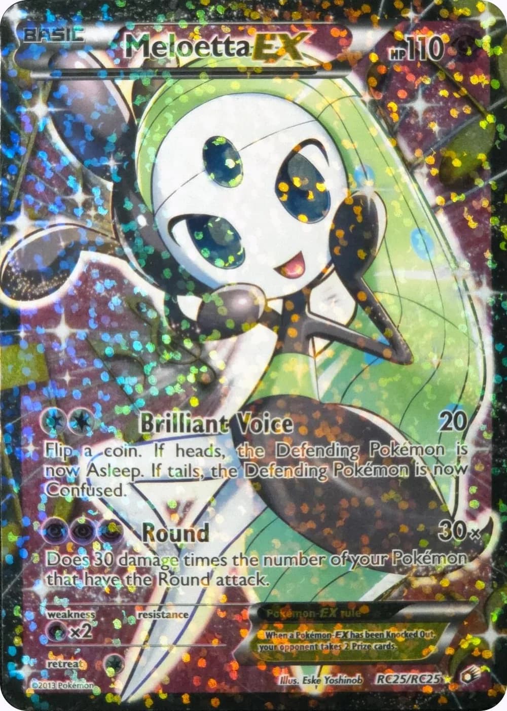 Meloetta EX Legendary Treasures RC25 Pokémon card
