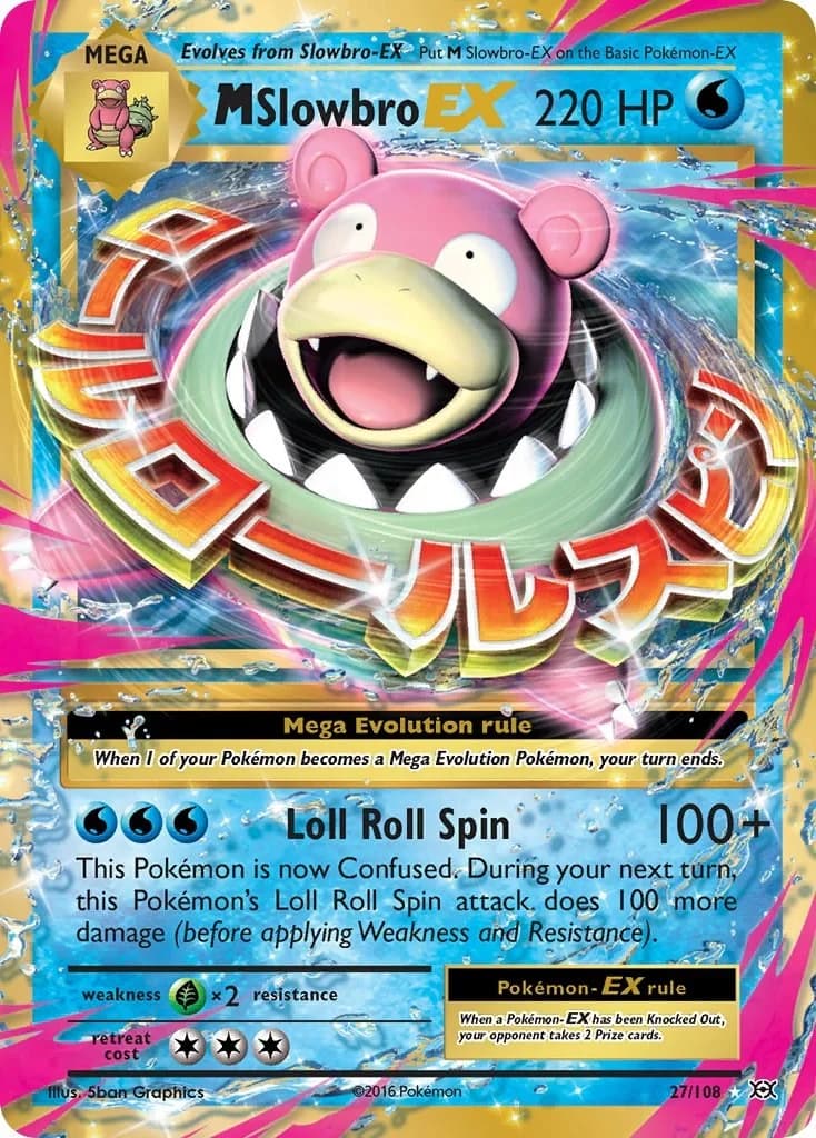 M Slowbro EX Evolutions 27 Pokémon card