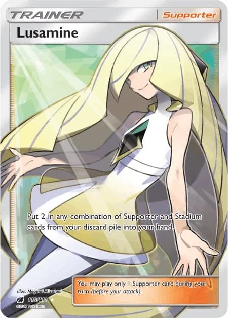 Lusamine Crimson Invasion 110 Pokémon card