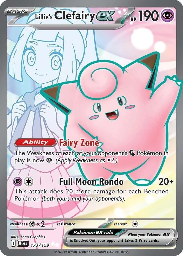 Lillie's Clefairy Ex Journey Together 173 Pokémon card