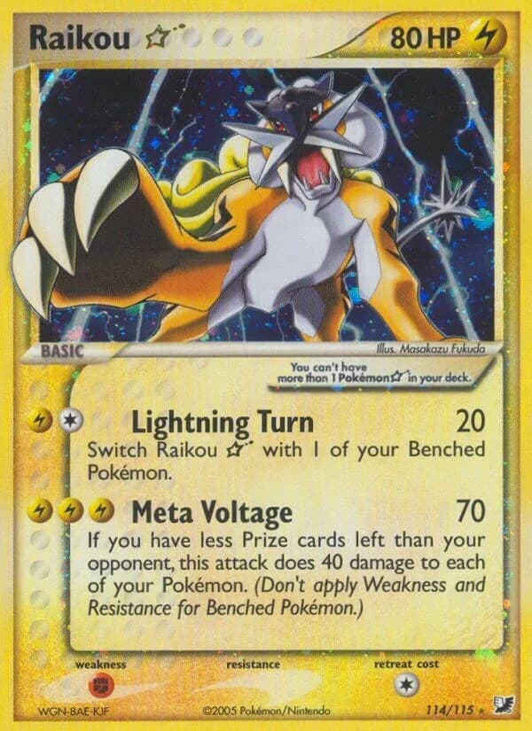 Raikou [Gold Star] Unseen Forces 114 Pokémon card