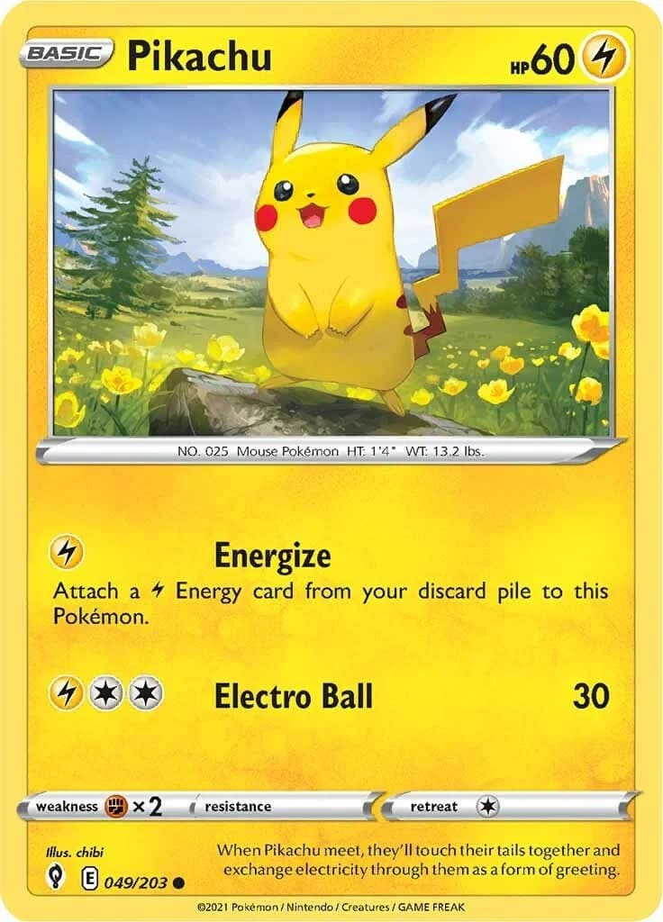 Pikachu Evolving Skies 49 Pokémon card