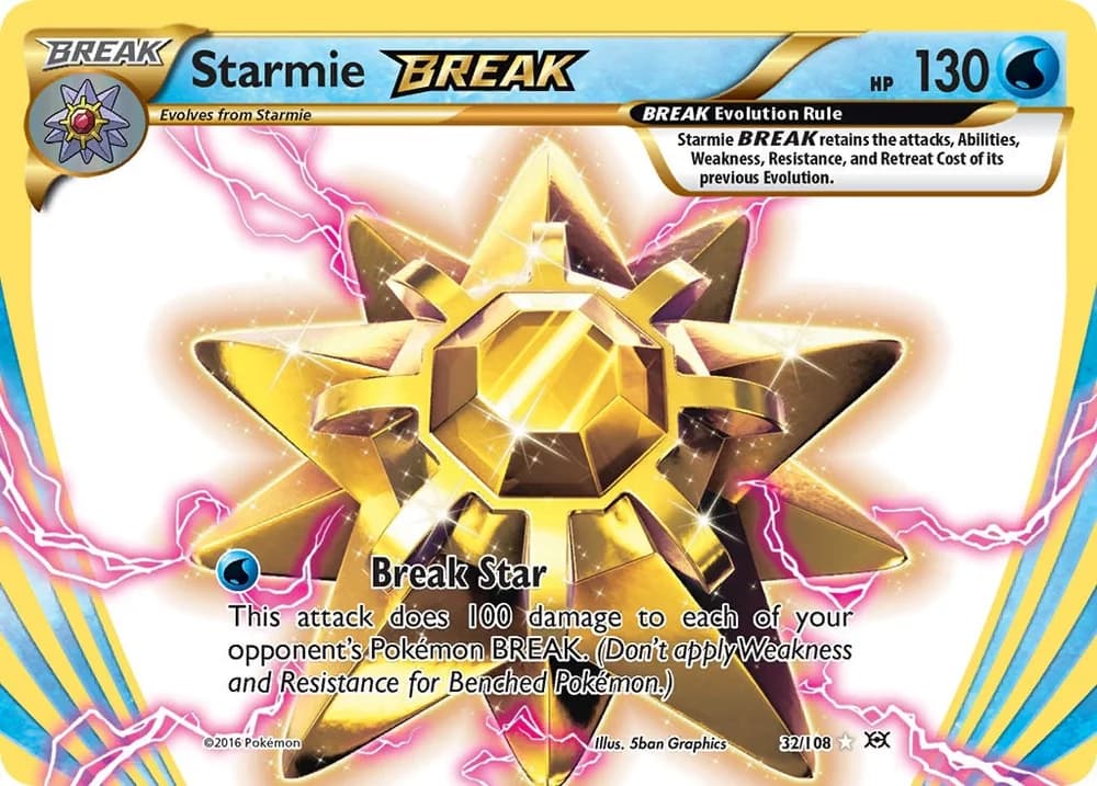 Starmie BREAK Evolutions 32 Pokémon card
