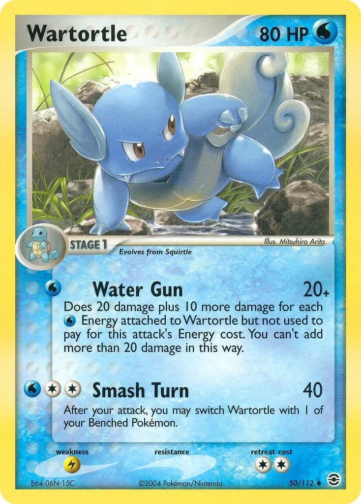 Wartortle [Reverse Holo] Fire Red & Leaf Green 50 Pokémon card