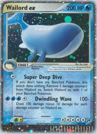 Wailord EX Sandstorm 100 Pokémon card