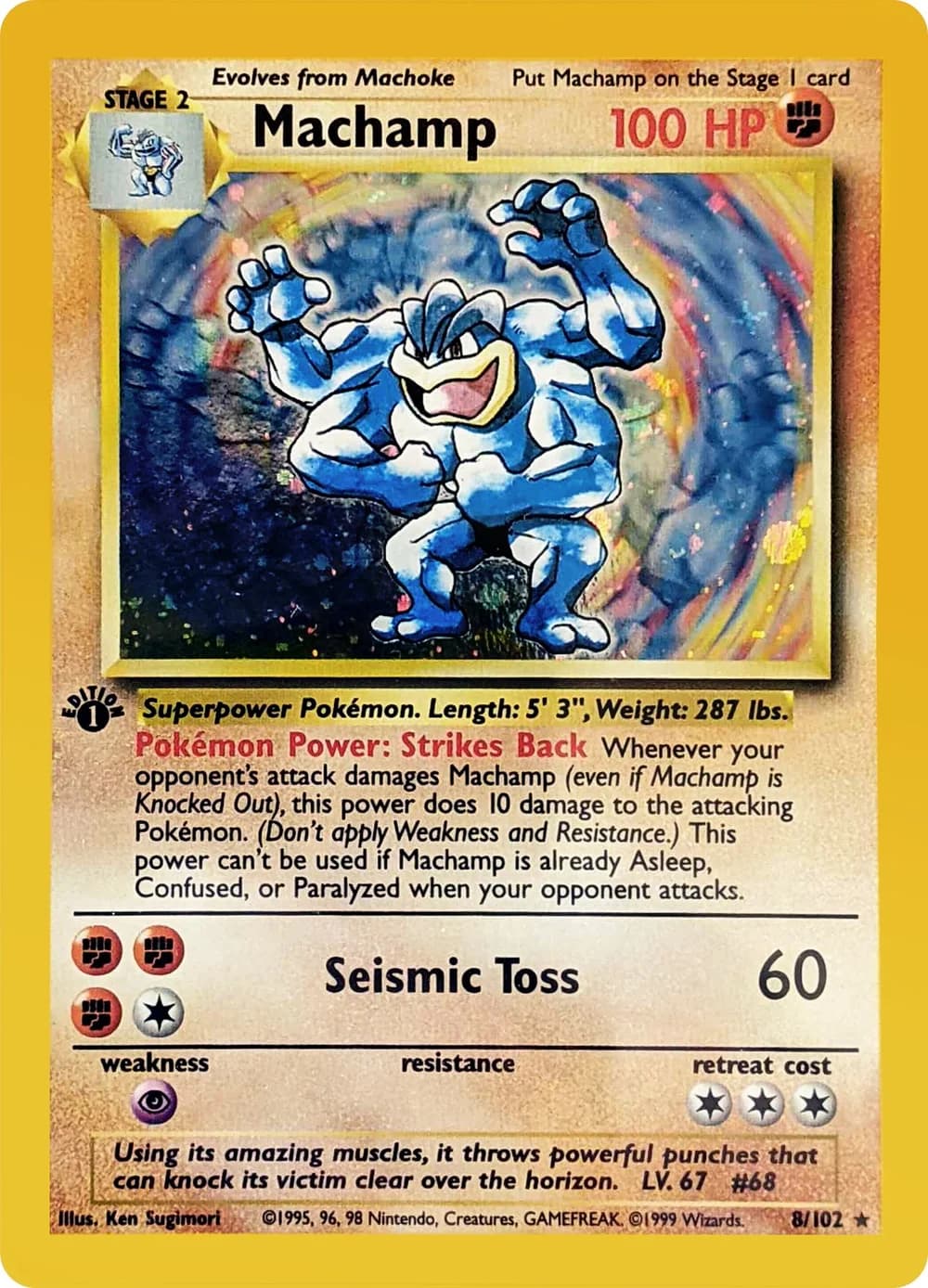 Machamp [1st Edition] Base Set 8 Pokémon card