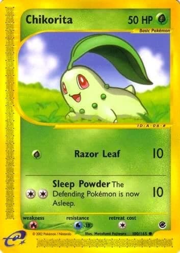 Chikorita Expedition 100 Pokémon card
