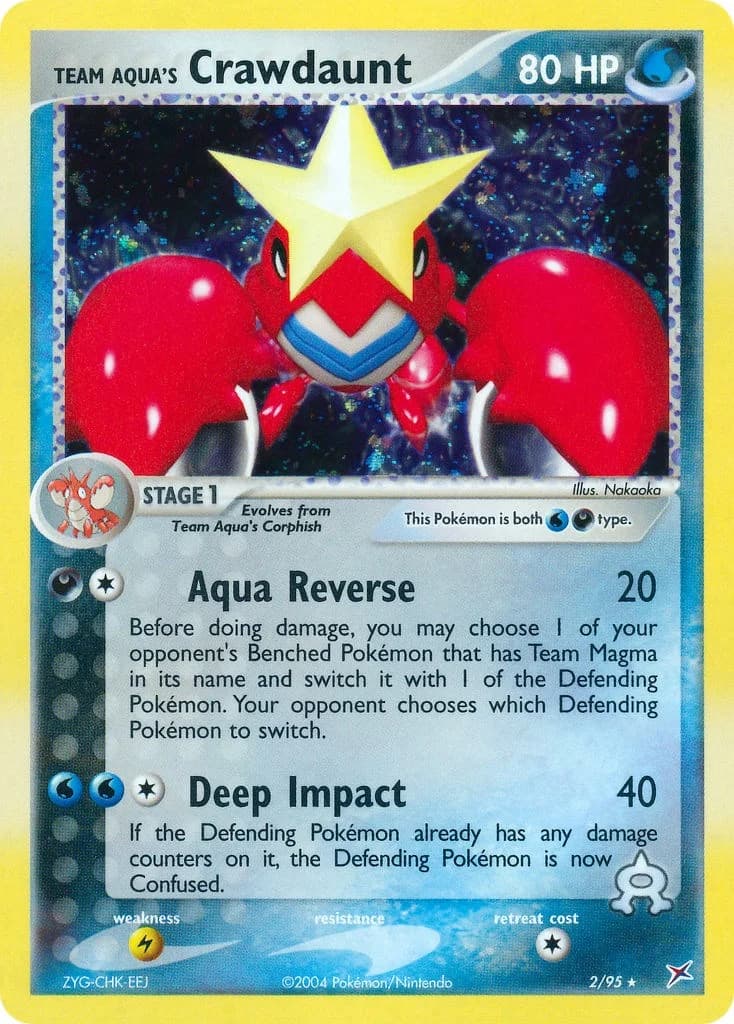 Crawdaunt Team Magma & Team Aqua 2 Pokémon card