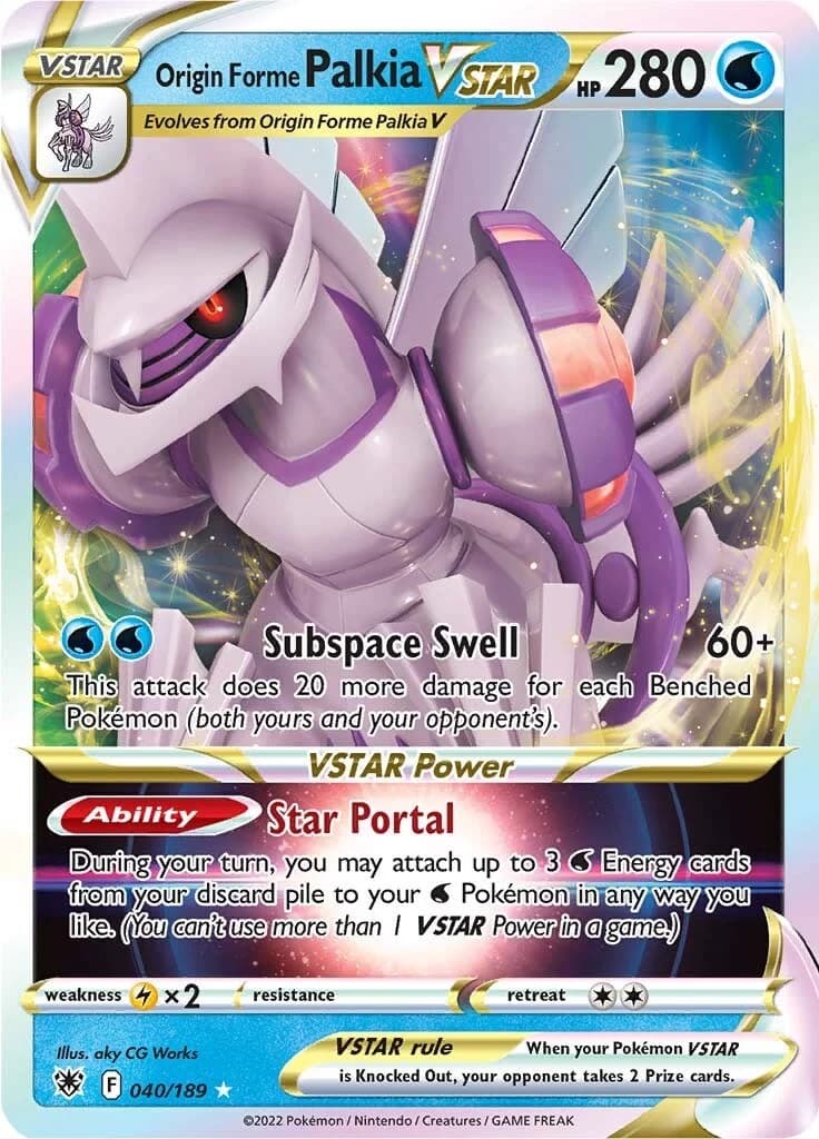 Origin Forme Palkia VSTAR Astral Radiance 40 Pokémon card